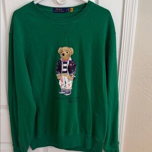 Polo by Ralph Lauren Green Bear Crewneck Sweatshirt Men’s Large